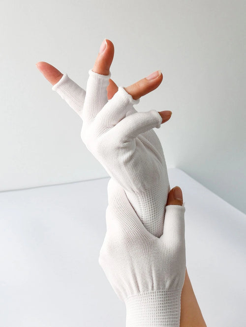 18245 1a-076 Guantes Anti Uv Para La Luz De La Lámpara De Uñas 2 Pzas