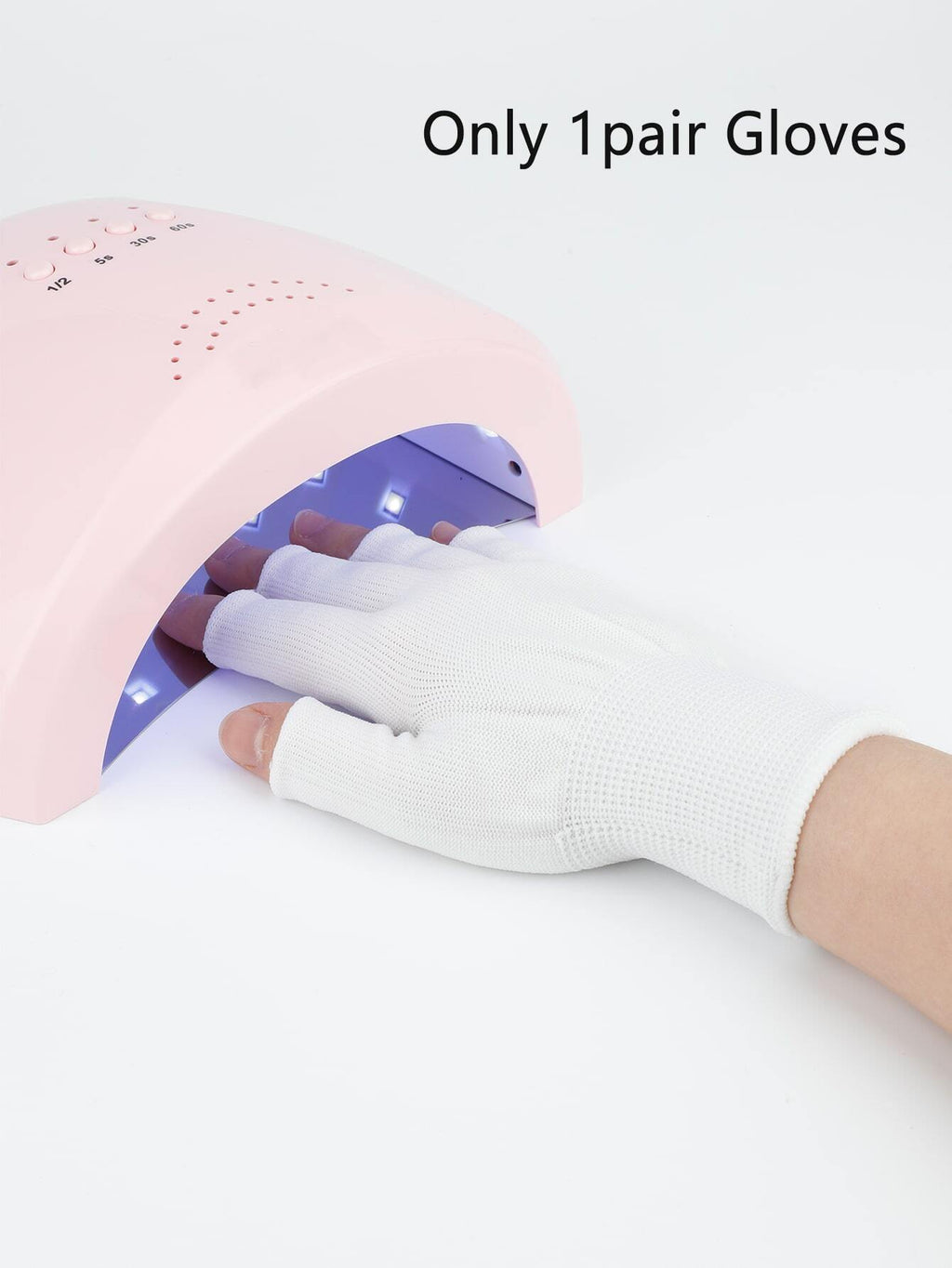 18245 1a-076 Guantes Anti Uv Para La Luz De La Lámpara De Uñas 2 Pzas