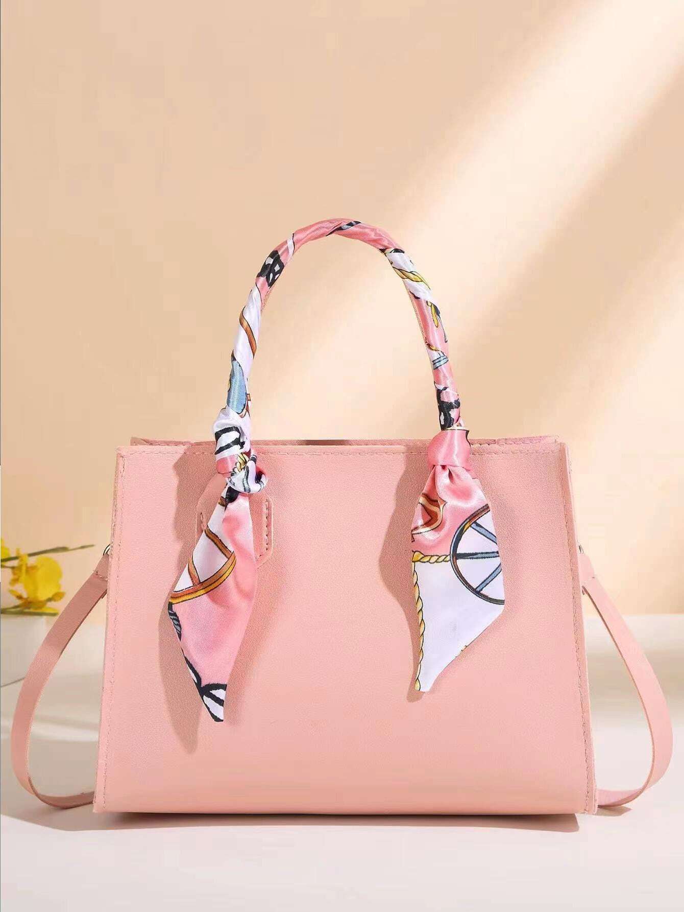 5968 a11-01 Bolso de mano informal con cierre de cremallera de Material Pu geométrico