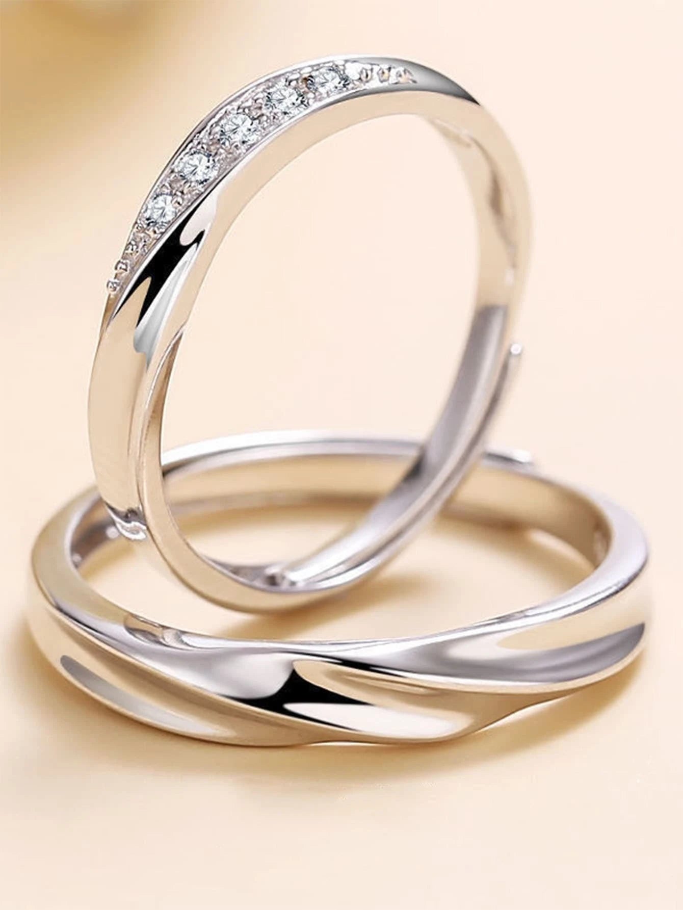 13254 1b-014 Anillo moda 2 Pzas