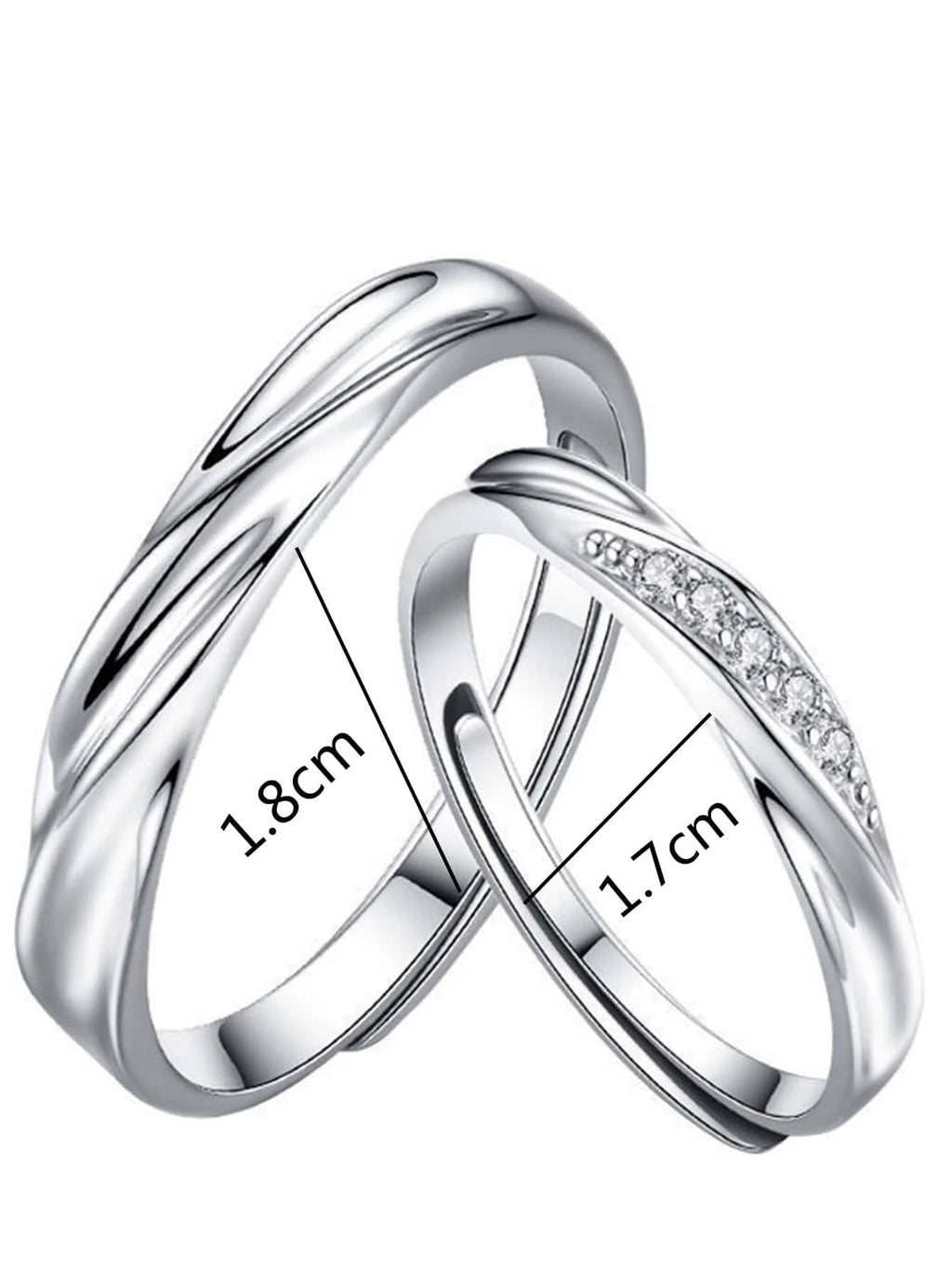 13254 1b-014 Anillo moda 2 Pzas