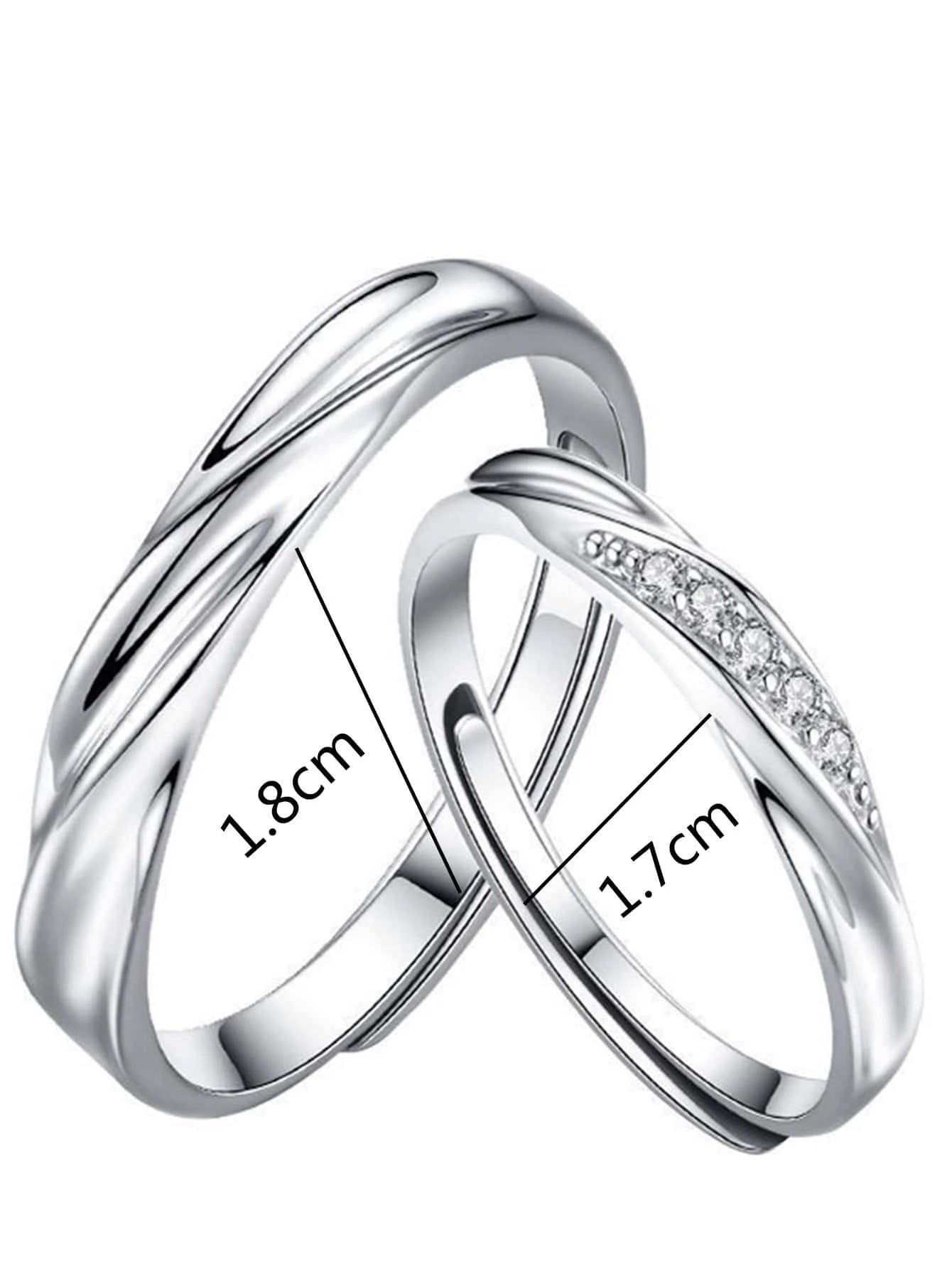 13254 1b-014 Anillo moda 2 Pzas