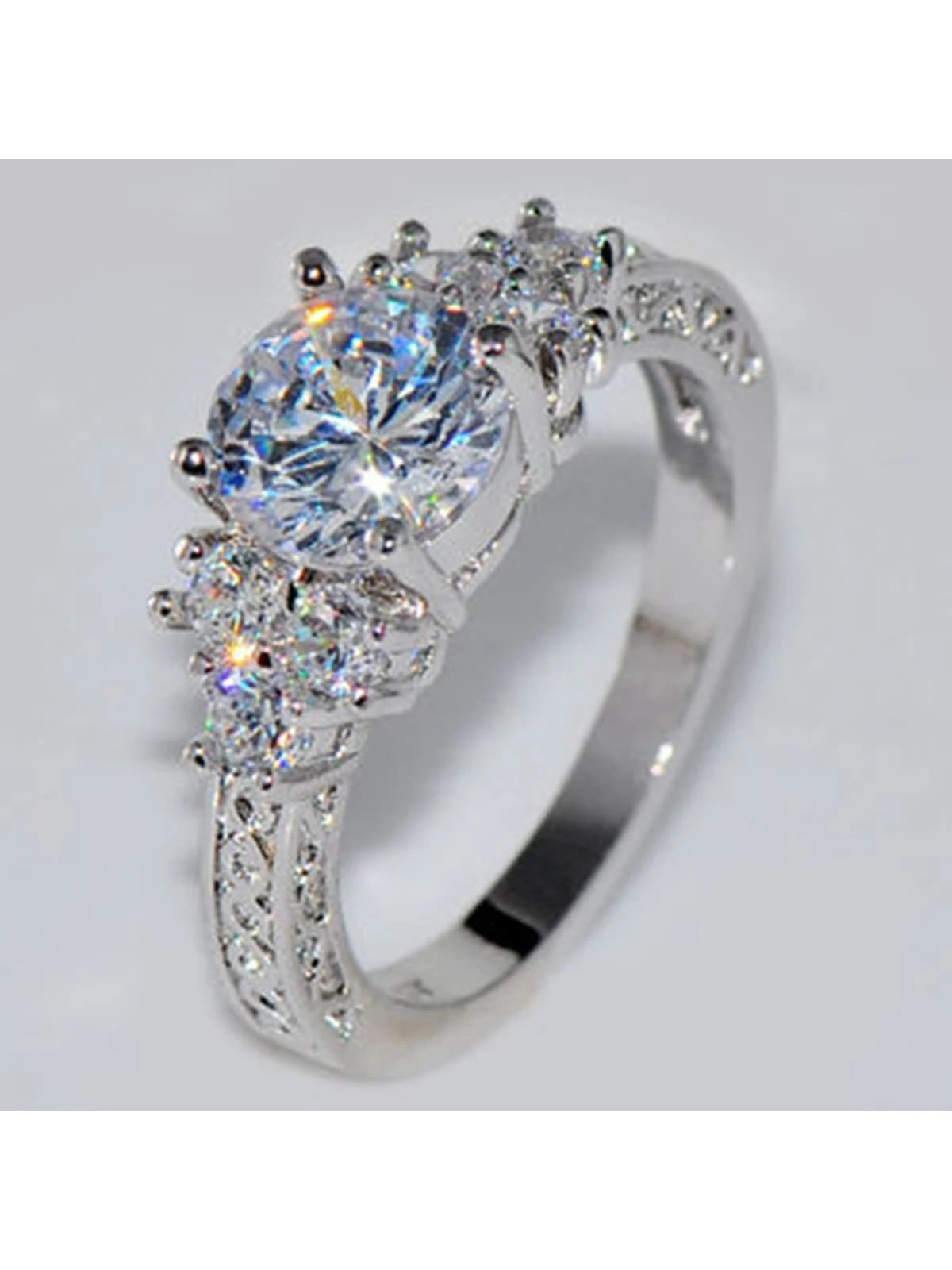 7188 b03-12 pieza diamante Anillo para mujeres compromiso Anillo de boda Bisutería