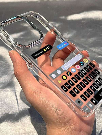 7686 1b-04-17 Funda de celular transparente con estampado de letra