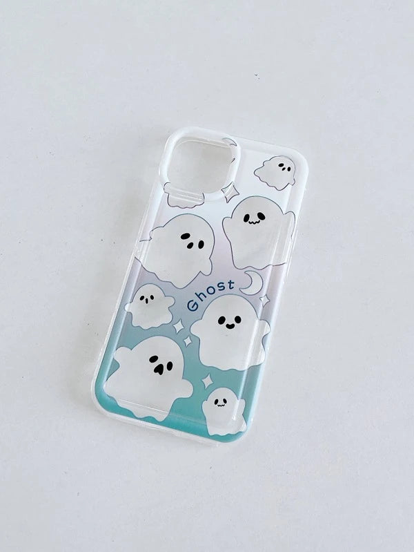 5493 1b-05-13 Funda iPhone con patrón de fantasma a prueba de choques