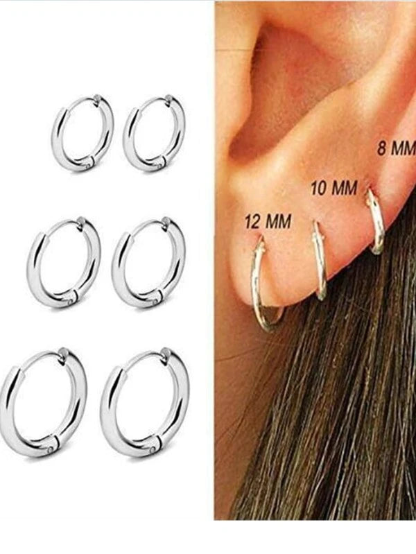 7839 b03-10 Set 5 pares Tachuelas de acero inoxidable