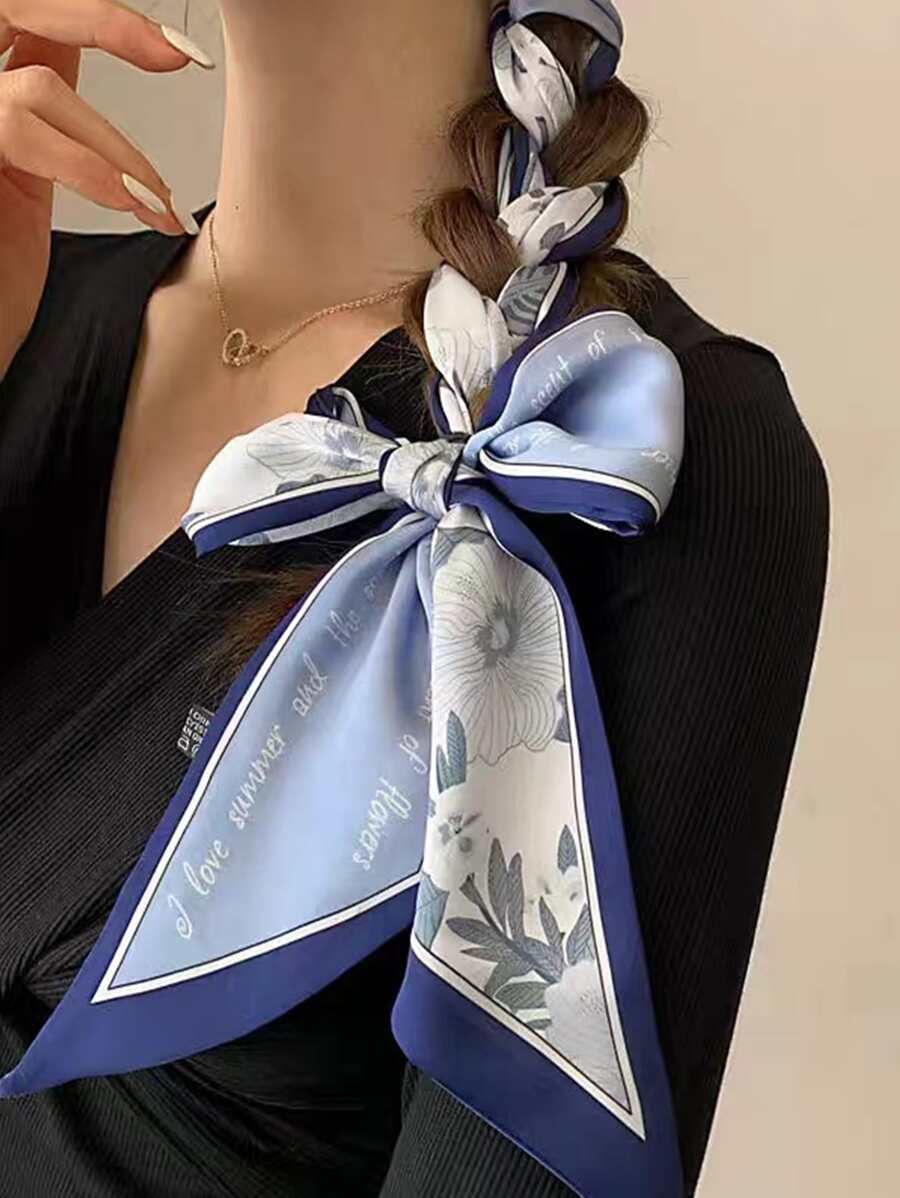 10090 1b-020 pieza cinta para cabello con patrón De Seda Con Estampado