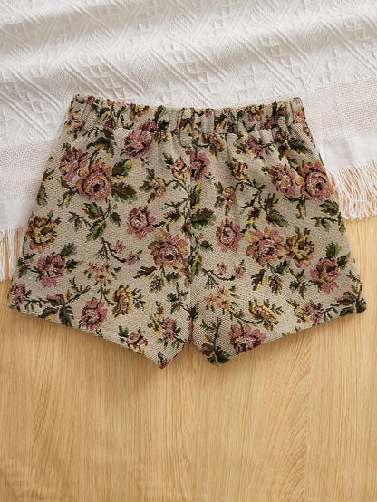 13582 1a-082 Shorts Diseño Floral Niña 1 Pza