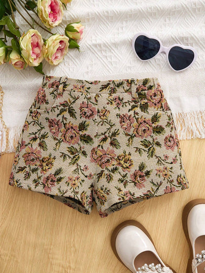 13582 1a-082 Shorts Diseño Floral Niña 1 Pza