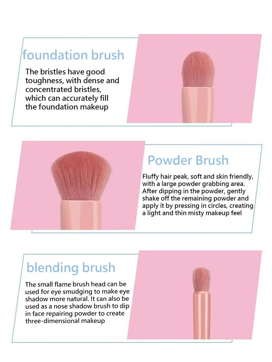 8565 1b-015 Set de brochas de maquillaje con espejo