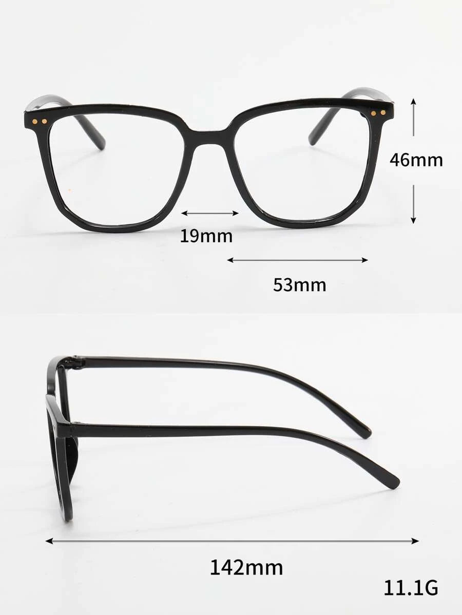 9027 1b-01-28 1t-004 Una pieza de mujeres lindo kawaii cuadrado lente Marco sin Lentes