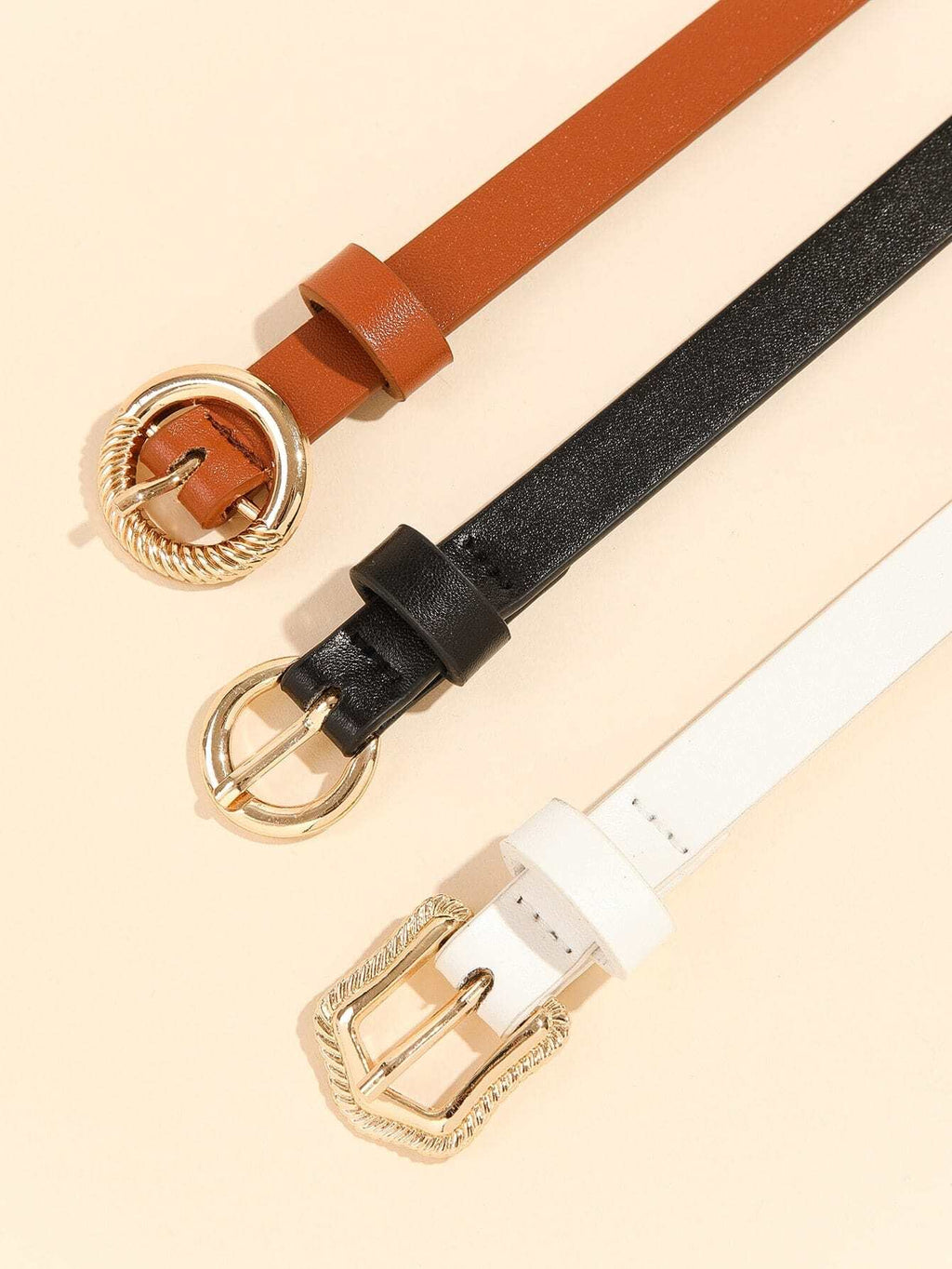 10208 1a-009 Una pieza Cnturón de moda para mujer estilo años 2000 con hebilla de metal