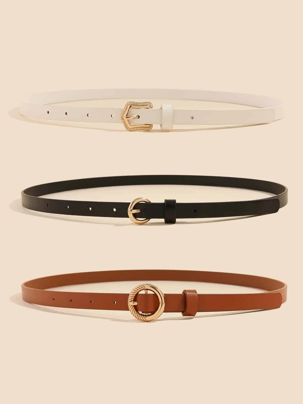 10208 1a-009 Una pieza Cnturón de moda para mujer estilo años 2000 con hebilla de metal
