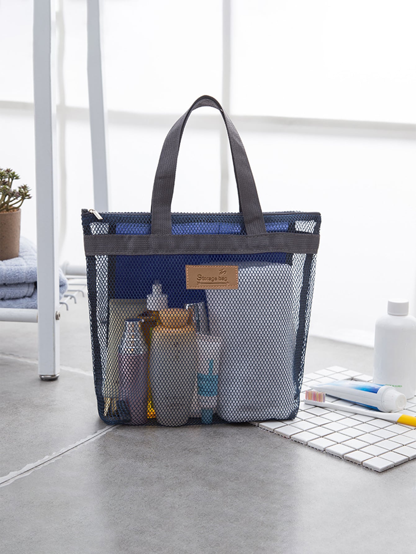 4313 1a-112 Una pieza Bolso de viaje aseo nadar de malla