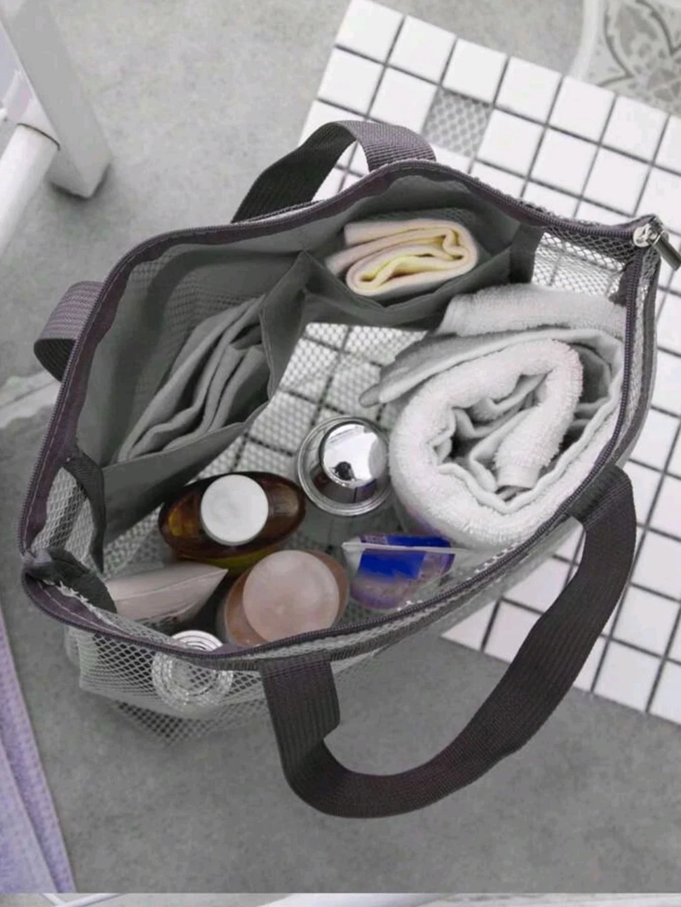 4313 1a-112 Una pieza Bolso de viaje aseo nadar de malla