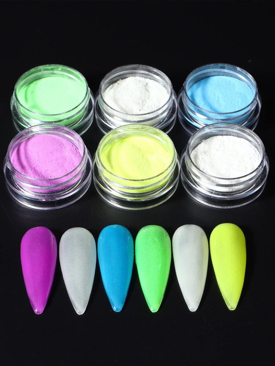 13382 1b-014 Botellas de polvo de uñas 6 Pzas