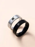 14968 1b-01-07 Anillo de pareja patrón de araña 2 Pzas