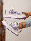 10632 c01-02 Zapatillas de skate con letra con estampado con cordón