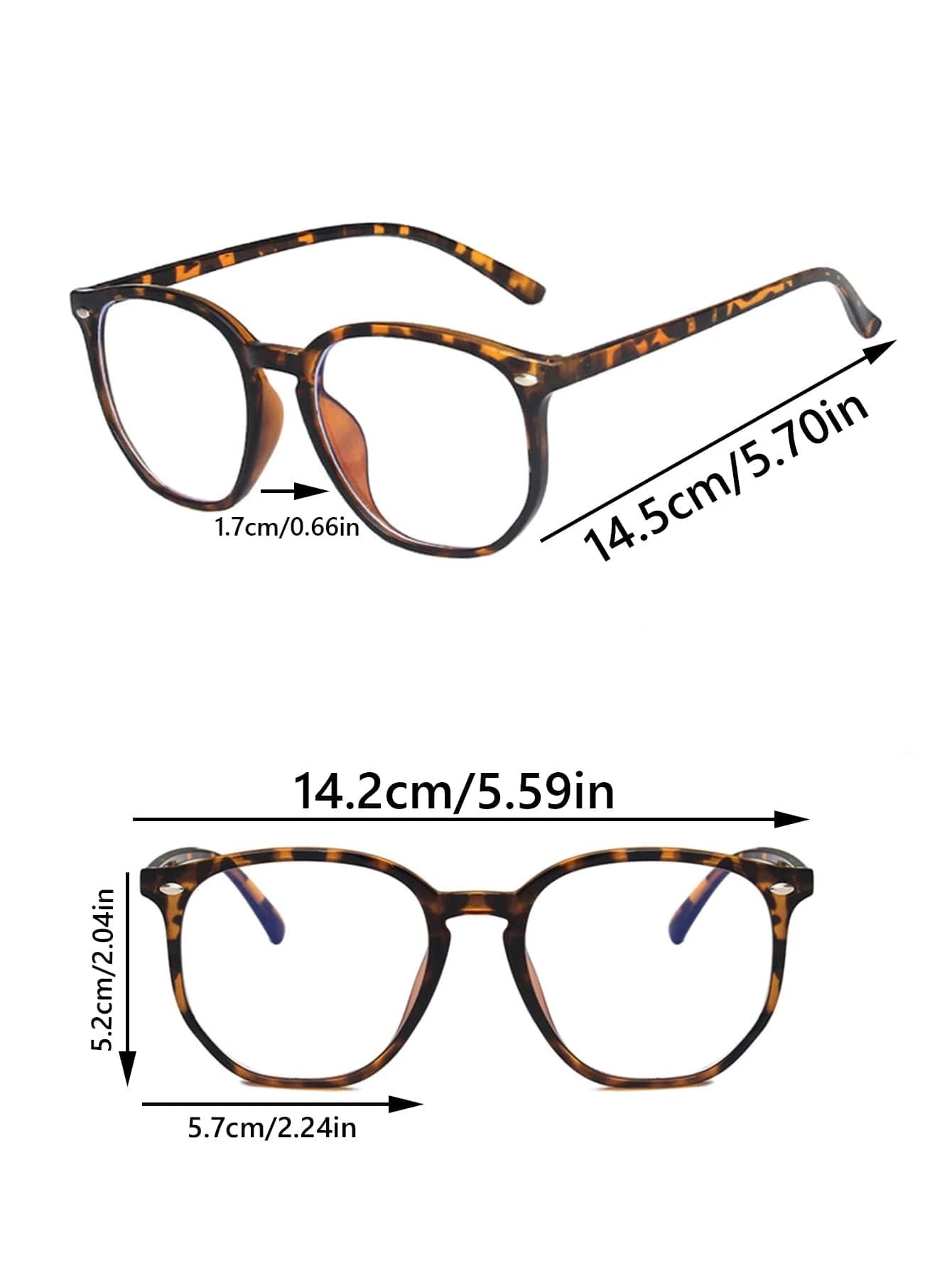 5938 1l-397 Marco luz antiazul irregular lente con remaches