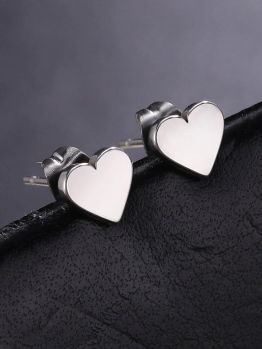 4600 1b-05-02 Dos piezas Love en forma de corazón Pendientes para hombres & Mujer