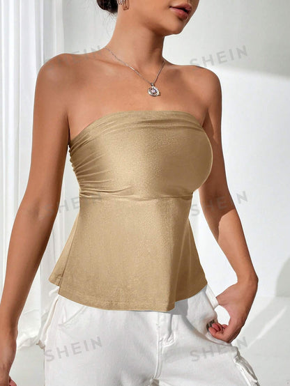 10137 a01-14 Top bandeau unicolor