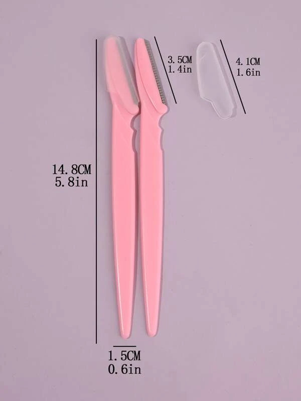 6591 a10-13 Set 6 piezas Cuchillo de afeitar multicolor de acero inoxidable afilado ceja