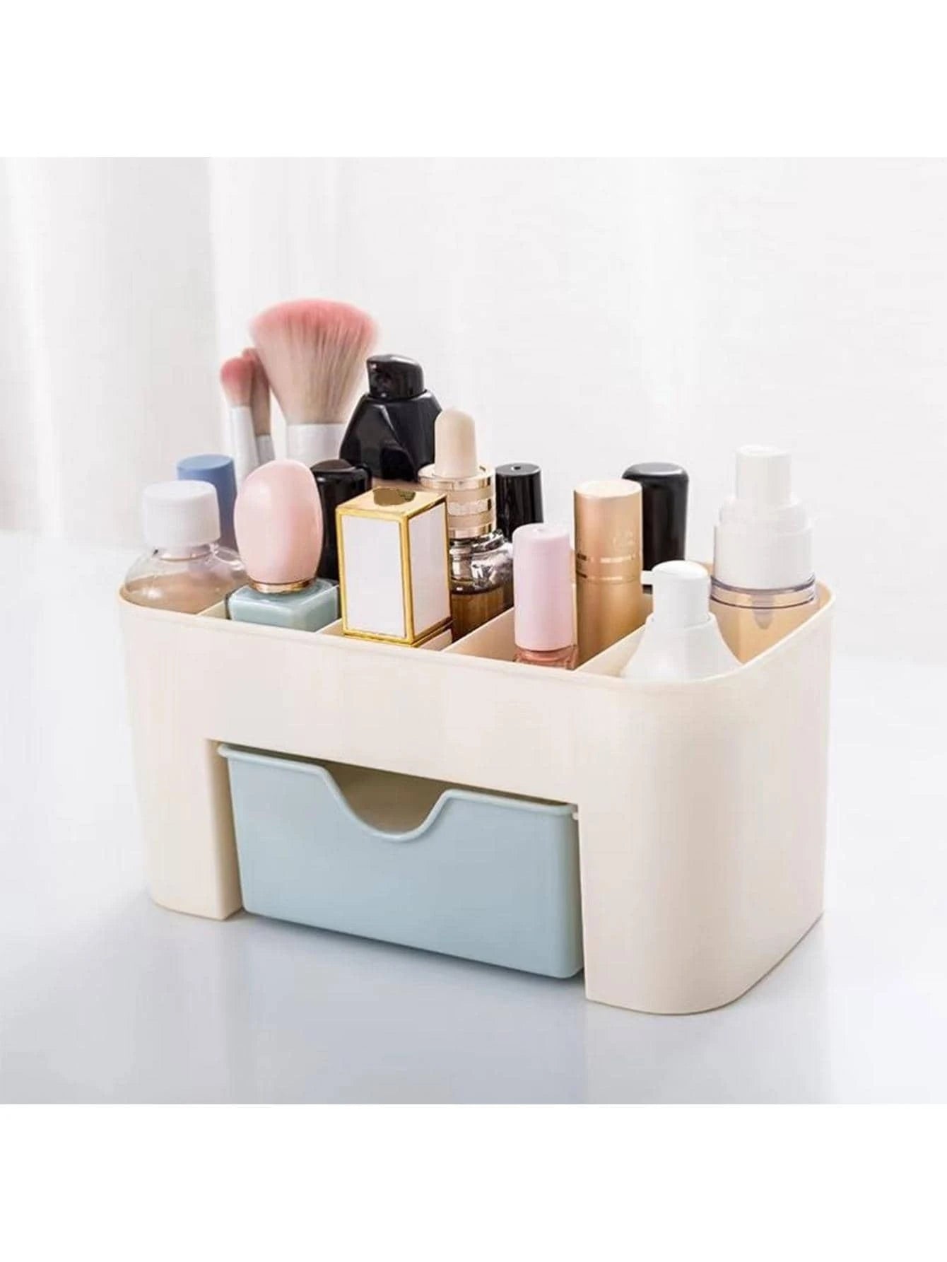 5219 a11-01 Caja de almacenamiento de escritorio con compartimentos para productos cosméticos