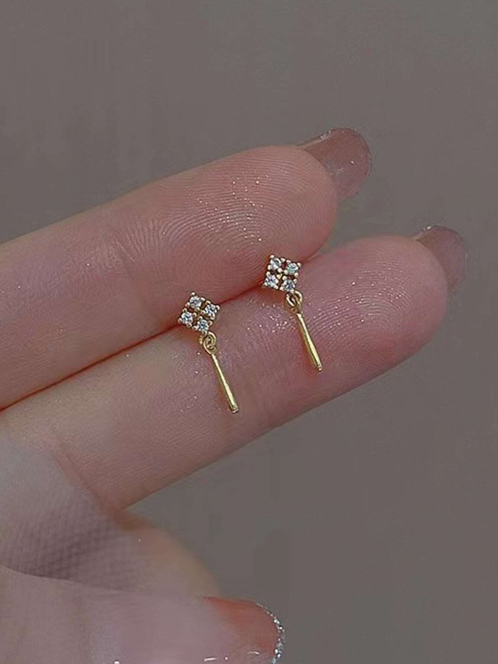 15101 1b-036 Pendientes Minimalista 2 Pzas
