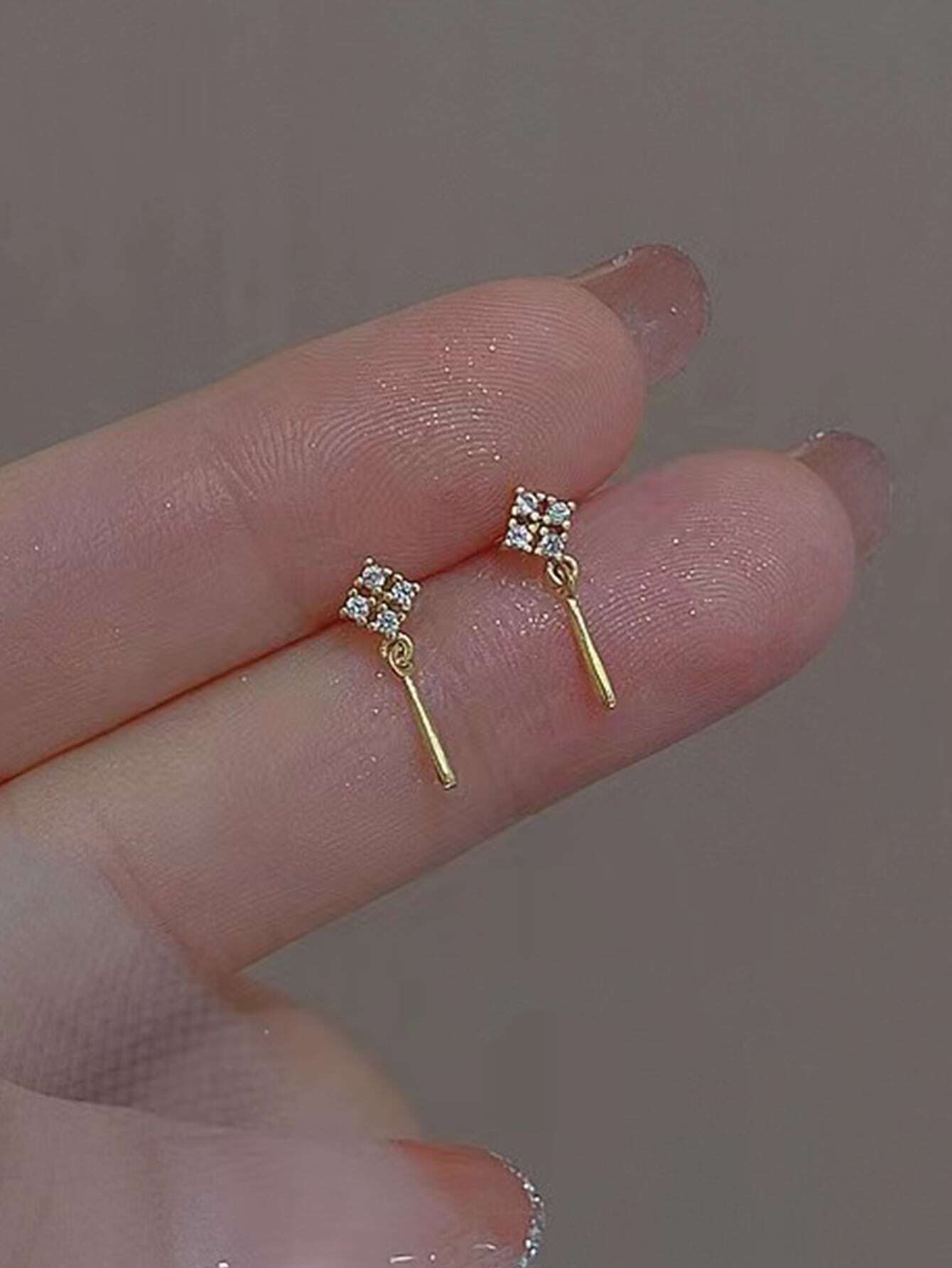 15101 1b-036 Pendientes Minimalista 2 Pzas