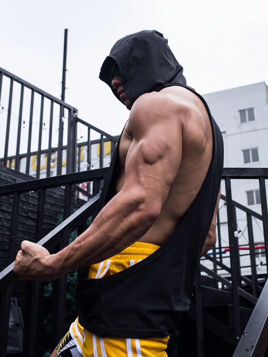 9320 1t-006 Bvd deportivo unicolor con capucha con bolsillo de canguro con cordón