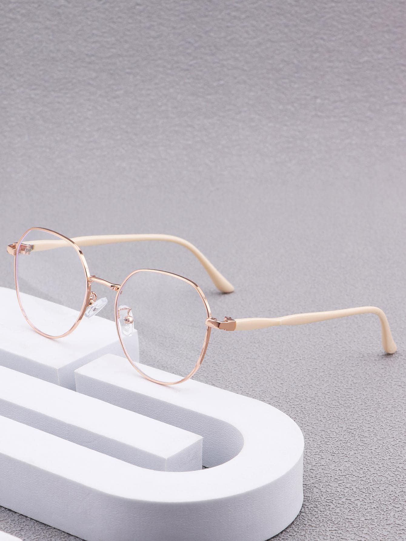 5939 a09-01 Gafas de mujeres redondo bloqueo de luz azul para uso diario