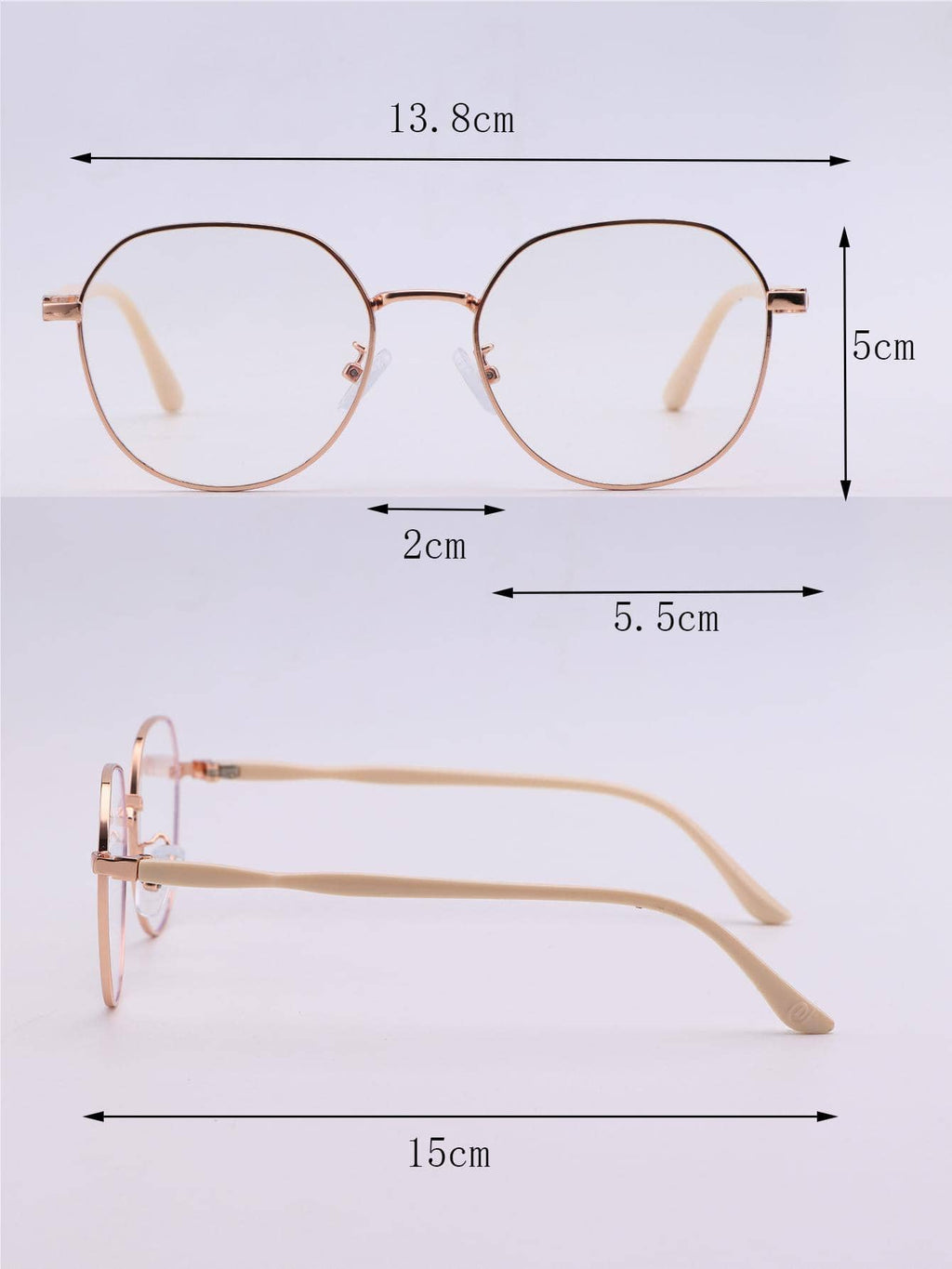 5939 a09-01 Gafas de mujeres redondo bloqueo de luz azul para uso diario