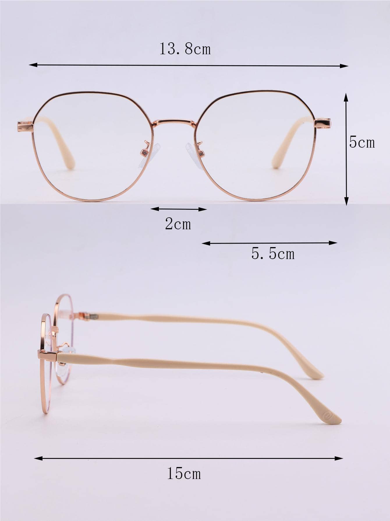 5939 a09-01 Gafas de mujeres redondo bloqueo de luz azul para uso diario