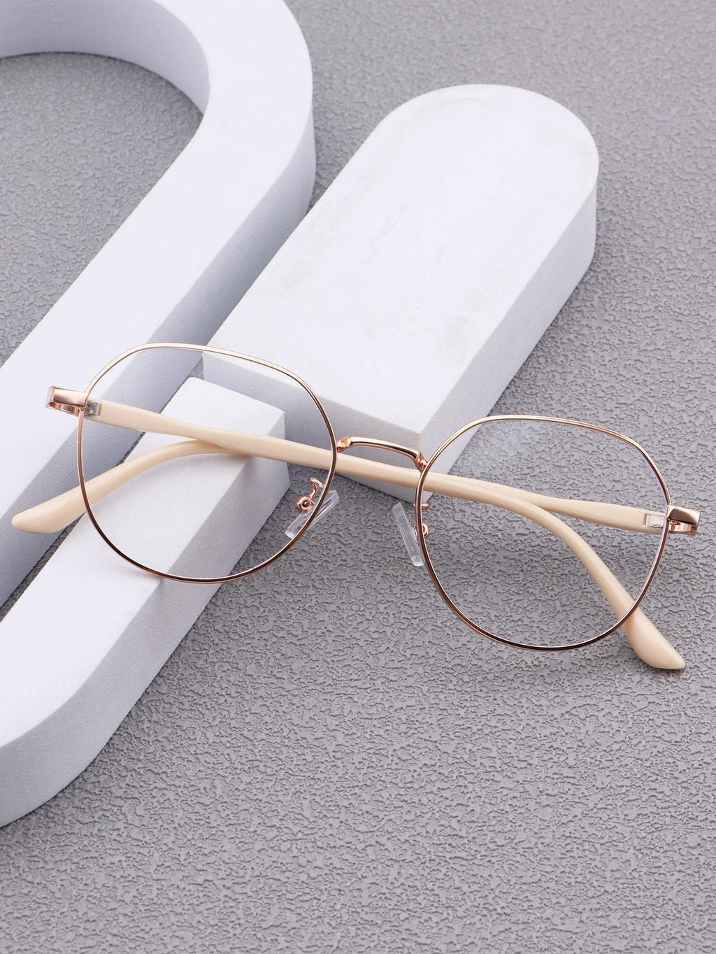 5939 a09-01 Gafas de mujeres redondo bloqueo de luz azul para uso diario