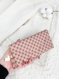 7606 a03-05 Cartera larga plegable vintage para mujer