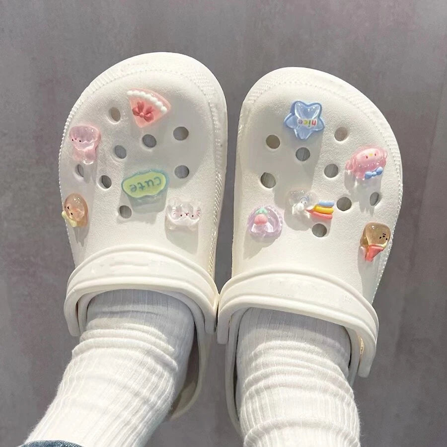 6211 Set 10 piezas de colores en forma de oso de dibujos animados desmontable zapato