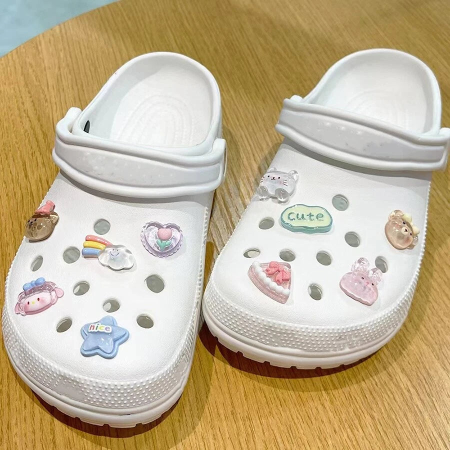 6211 Set 10 piezas de colores en forma de oso de dibujos animados desmontable zapato