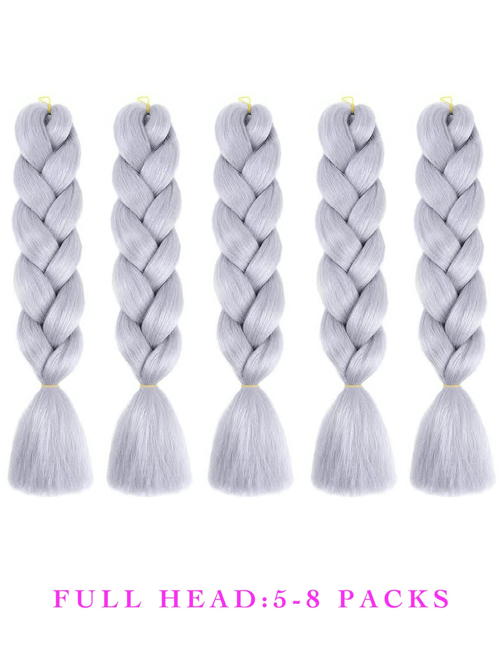 6005 1c-022 Una pieza de cabello sintético gris