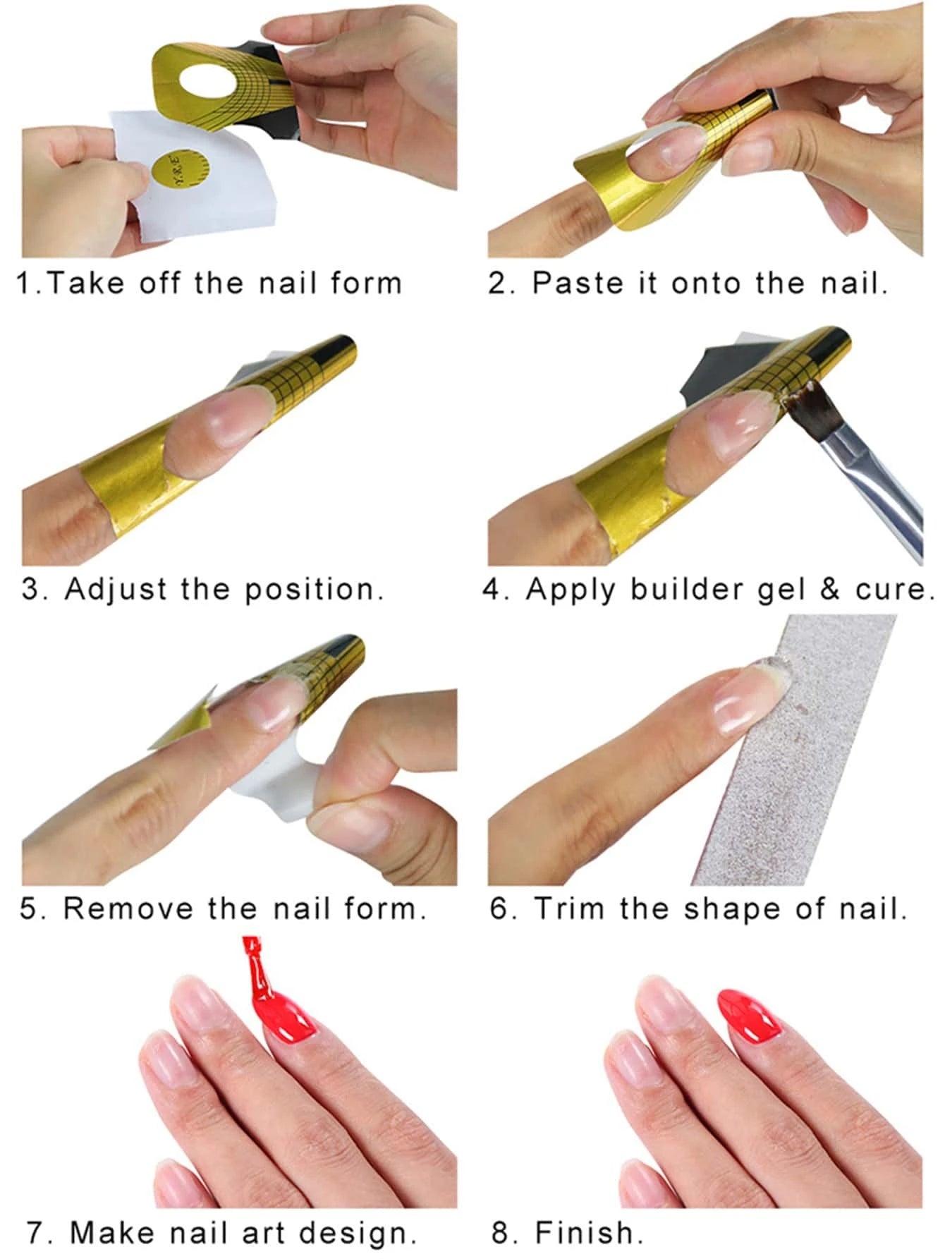 14413 1b-022 Bandeja De Papel Para Uñas 100 Pzas