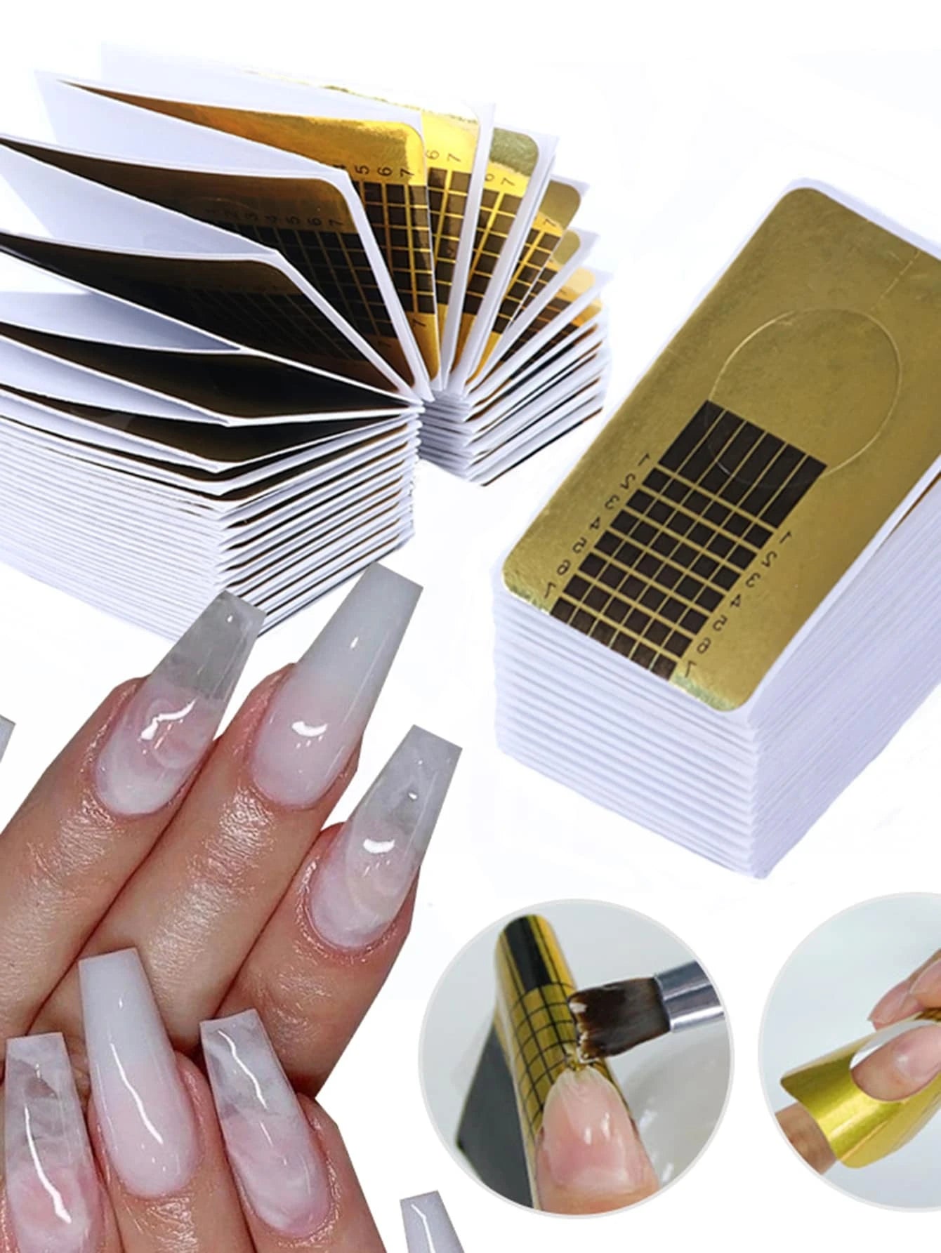 14413 1b-022 Bandeja De Papel Para Uñas 100 Pzas