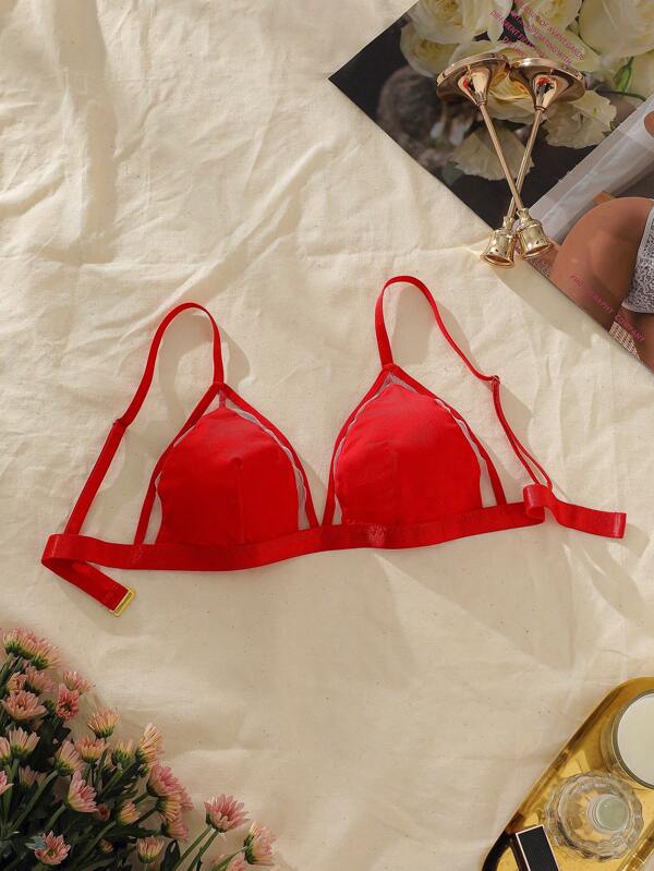 8056 1a-102 Sujetador unicolor de malla