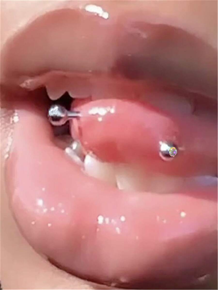 15290 1b-052 Piercing 1 pieza de lengua de acero inoxidable