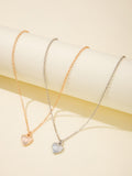 6028 b01-14 Dos piezas Collar con accesorio de corazón