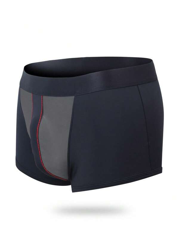 4004 1a-010 Calzoncillos boxer panel en contraste con puntada