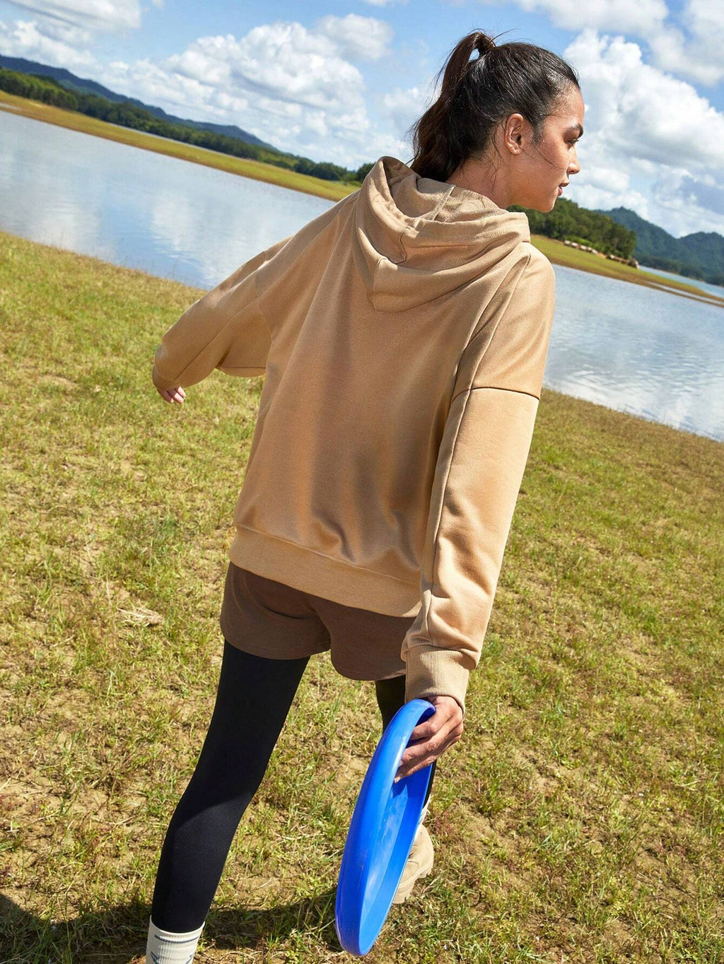 9843 1t-007 Sudadera Estilo American Vintage Con Diseño De Líneas Curvas