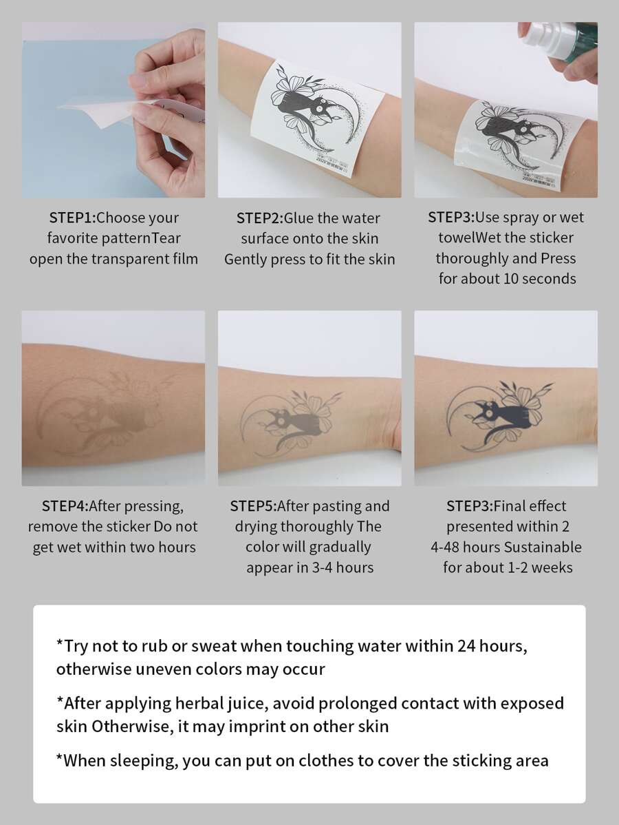 7904 1b-02-08 Etiqueta engomada del tatuaje temporal del brazo completo con estampado de serpiente y flor impermeable