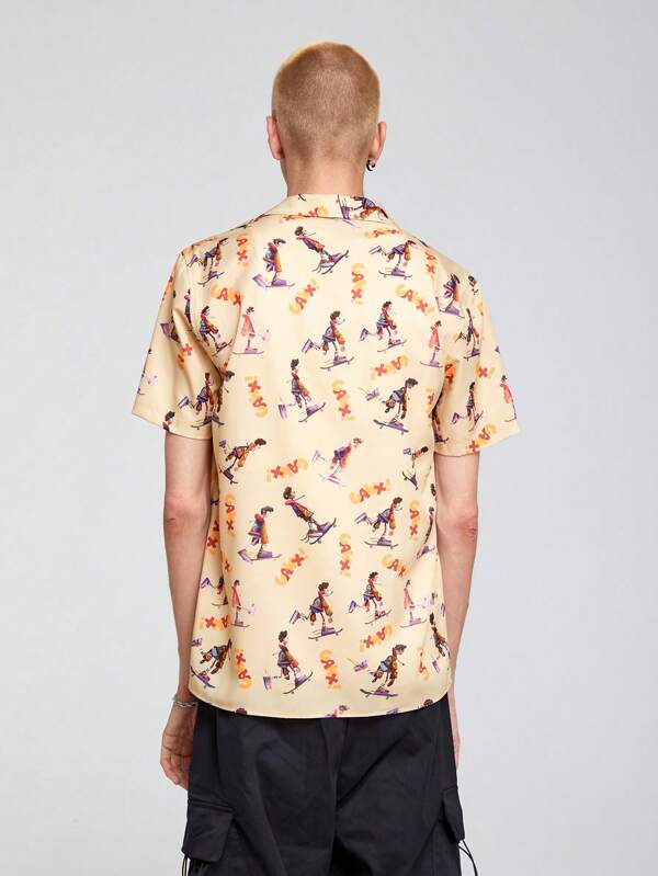 7420 1t-006 Una pieza Camisa con estampado de figura