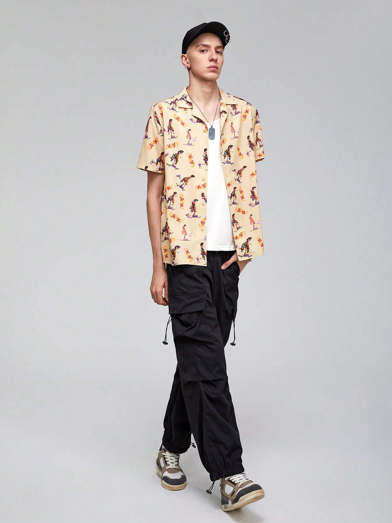 7420 1t-006 Una pieza Camisa con estampado de figura