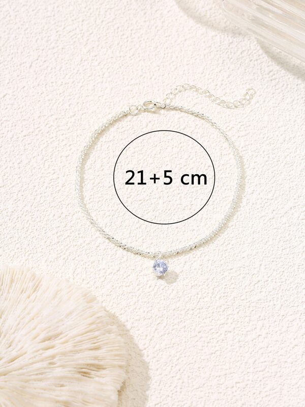 6604 1b-063 Dije De Gota De Agua De Moda Tobillera Apta Para Uso Diario De Mujeres