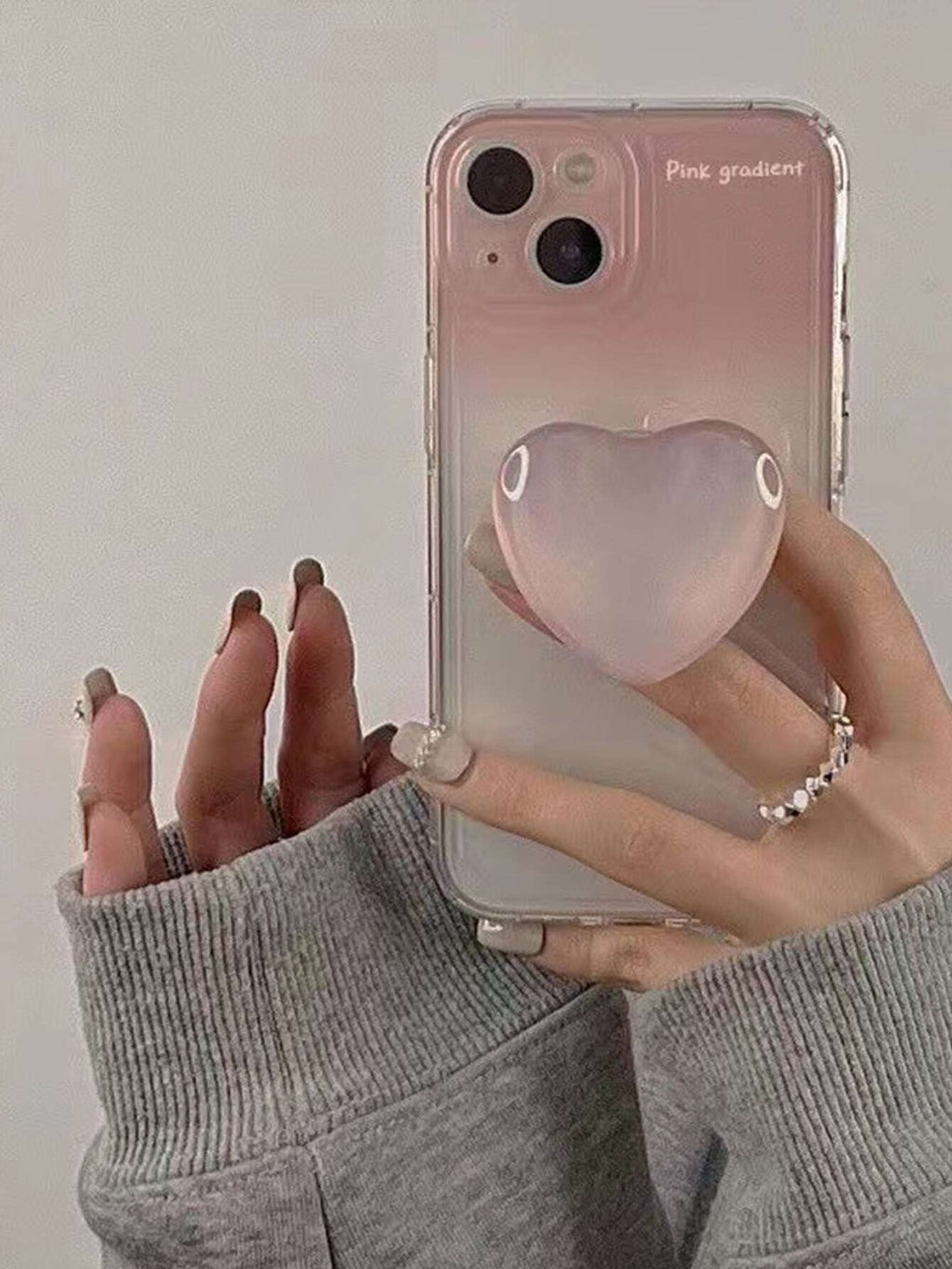 17440 2t-014 Funda de teléfono con degradado y agarre de teléfono 2 Pzas
